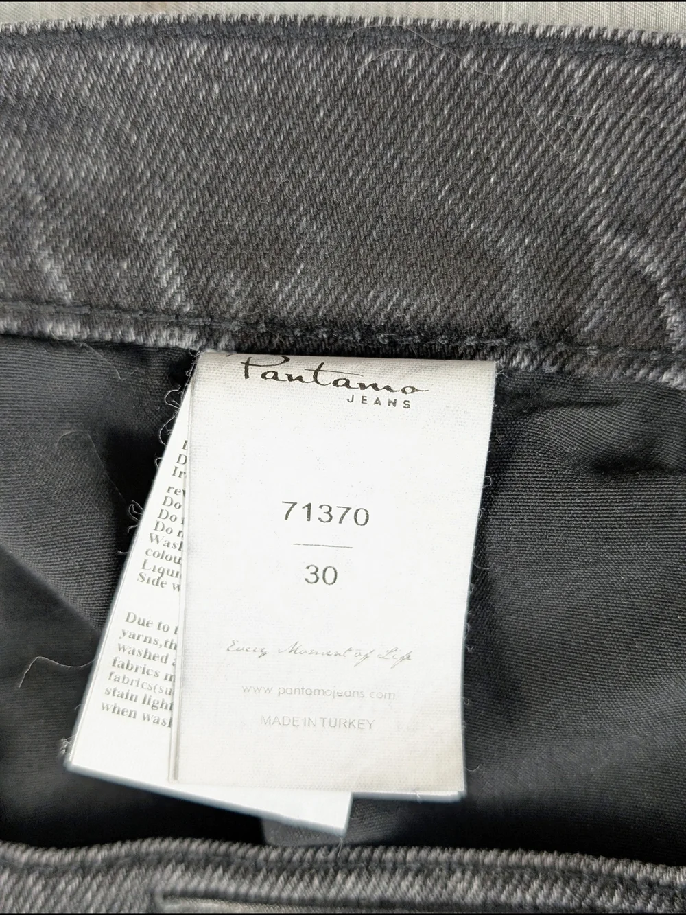 Pantamo Jeans Women's 30 High Rise Wide Leg Loose Dark Wash Black Denim